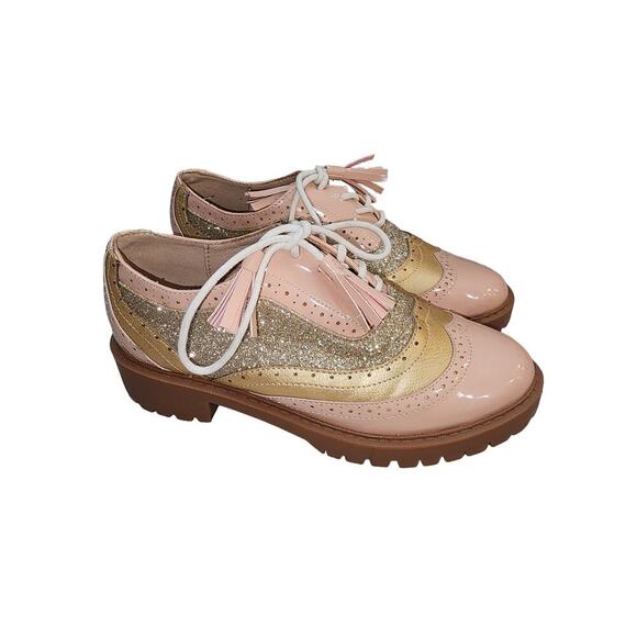 Jolimall platform oxford loafer pink size 5 - Picture 2 of 9